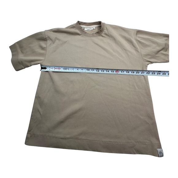 HUDSON & BARROW Knitwear Mens M Short Sleeve Crewneck T Shirt Beige - Picture 7 of 8